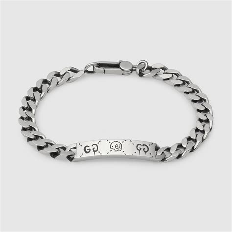 gucci bracelet for.men|925 Sterling Silver GucciGhost Chain Bracelet .